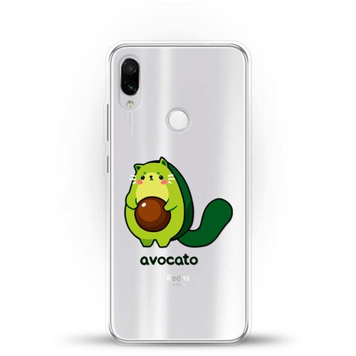 фото Силиконовый чехол авокадо-кот на xiaomi redmi note 7 pro andy & paul