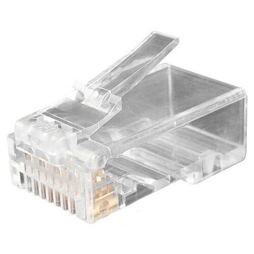 Коннектор Hyperline (PLUG-8P8C-UV-C6-100) UTP кат.6 RJ45 прозрачный (упак:100шт) коннектор hyperline plug 8p8c uv c6 100 utp кат 6 rj45 прозрачный упак 100шт