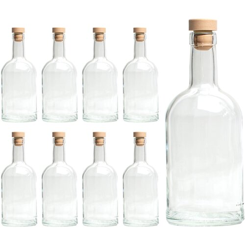 Бутылка стеклянная с пробкой 