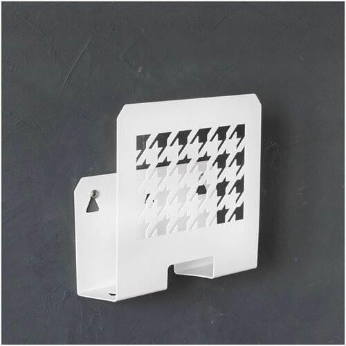 Полка для ресивера, для ТВ приставок, подставка для роутера Kris, белая