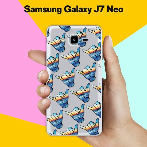 Силиконовый чехол на Samsung Galaxy J7 Neo Пальцы / для Самсунг Галакси Джей 7 Нео силиконовый чехол на samsung galaxy j7 neo набор 10 для самсунг галакси джей 7 нео