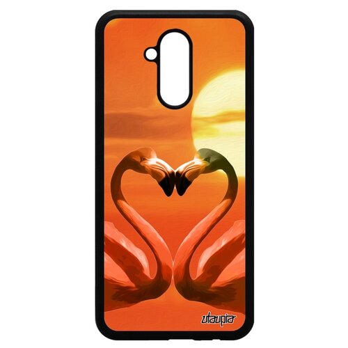 фото Чехол на мобильный huawei mate 20 lite, "фламинго" розовый сердце utaupia
