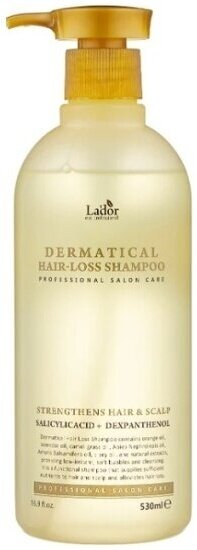 Бессульфатный шампунь для волос LADOR Dermatical Hair-Loss против выпадения, 530 мл