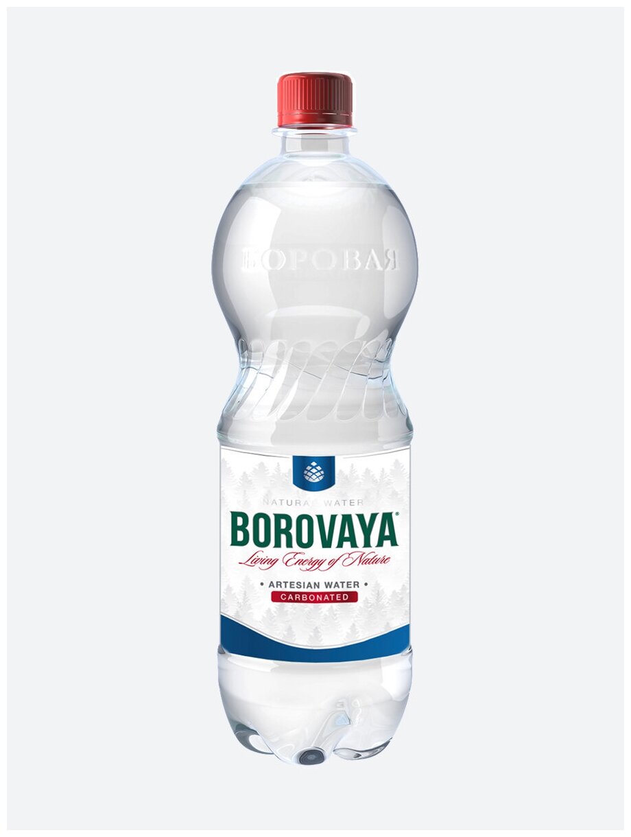 Вода BOROVAYA (Боровая), питьевая природная газированная, пэт 1 л - фотография № 1