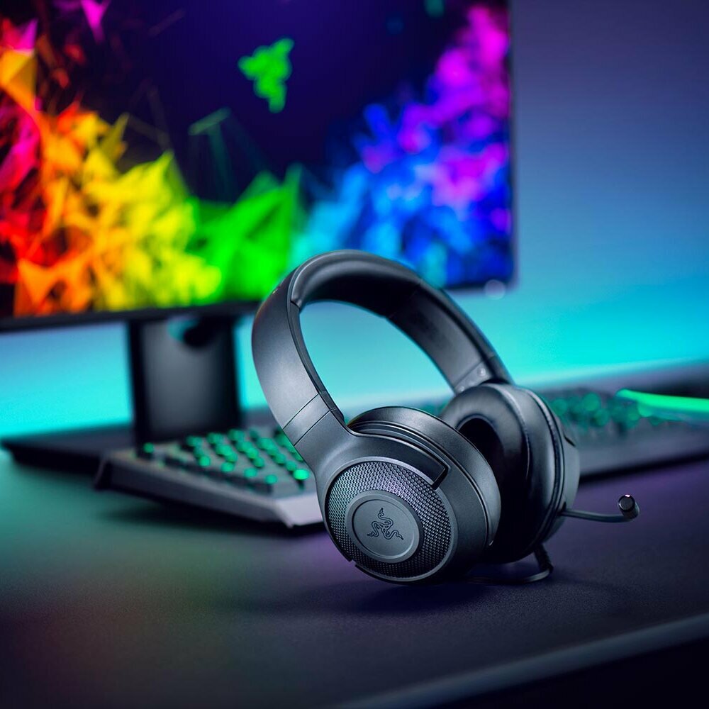 Гарнитура игровая RAZER Kraken X, для компьютера, мониторы, черный [rz04-02890100-r3m1] - фото №15