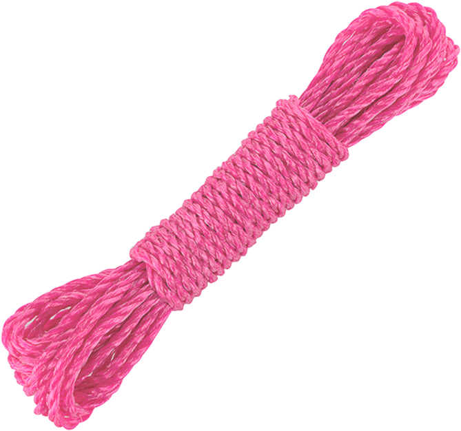 Бельевая веревка 10 м розового цвета