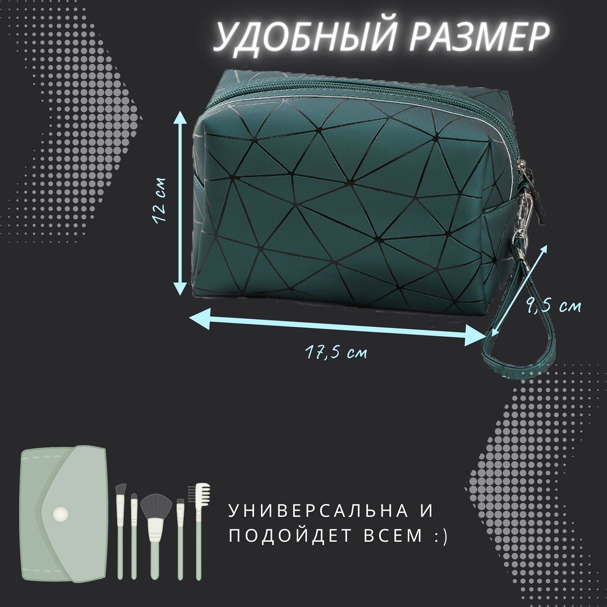 Косметичка 9.5х12х17.5 см