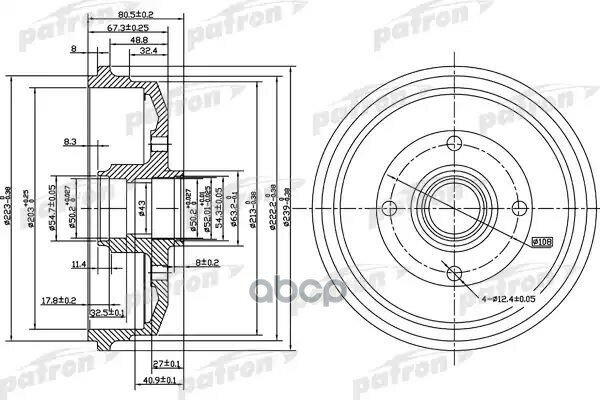 Барабан Тормозной PATRON арт. PDR1057