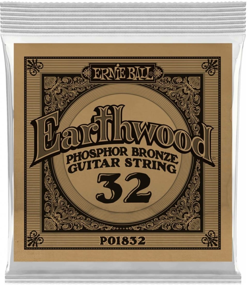 ERNIE BALL 1832 Earthwood Phosphor Bronze .032 - Струна одиночная для акустической гитары