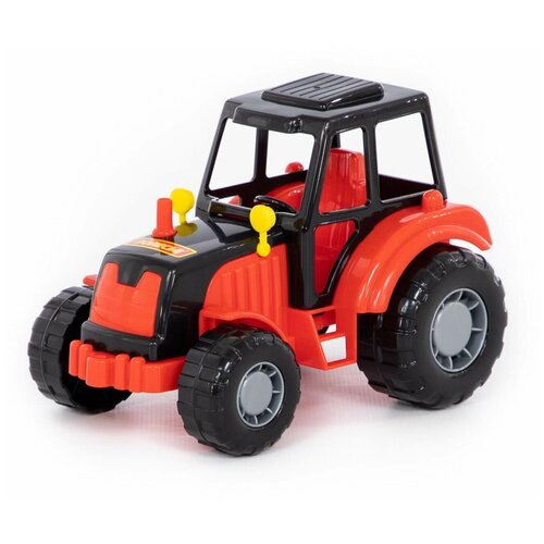 Трактор игрушечный ""Мастер"", красно-черный