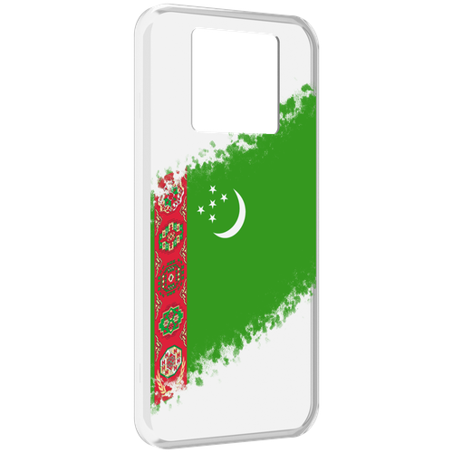 Чехол MyPads флаг герб Туркменистан-1 для Black Shark 3 5G / Black Shark 3S задняя-панель-накладка-бампер