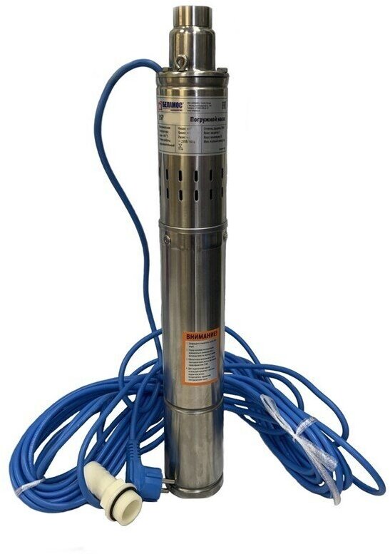 Насос скважинный Belamos 3SP90/1.8 - 1,0 кВт (однофазный, Qmax 1,8 м³/ч, Hmax 90 м, кабель 20 м)