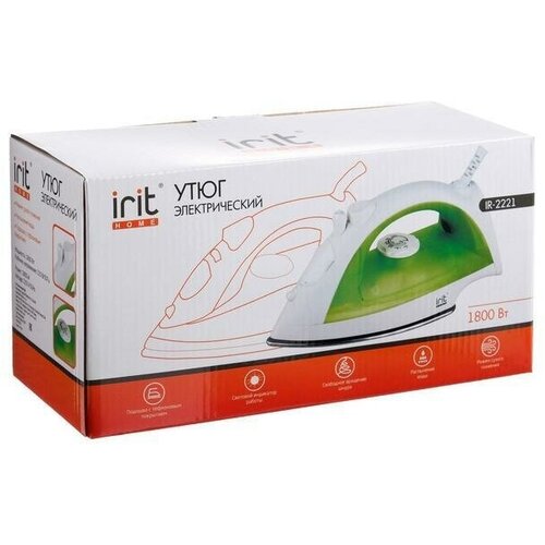 Утюг электрический с тефлоновой подошвой 1800 Вт IRIT 2221 191200₽