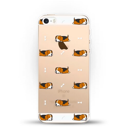 фото Силиконовый чехол бигли спят на apple iphone 5/iphone 5s/iphone se andy & paul