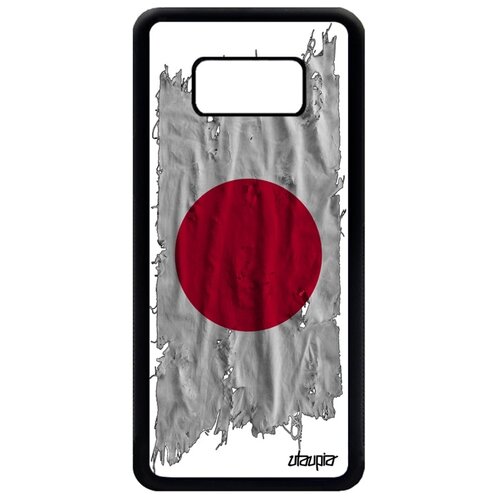 фото Чехол для samsung galaxy s8, "флаг японии на ткани" патриот государственный utaupia