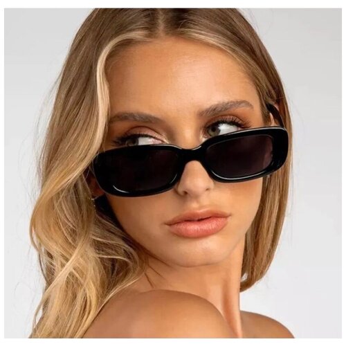 фото Солнцезащитные очки , овальные, оправа: пластик, для женщин, черный marinx