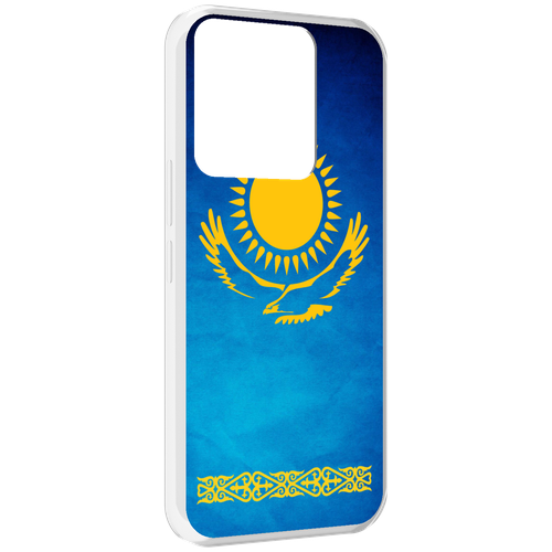 Чехол MyPads герб и флаг казахстана для Tecno Spark Go 2022 / Tecno Spark 8C задняя-панель-накладка-бампер чехол mypads герб и флаг казахстана для tecno pova 4 pro задняя панель накладка бампер