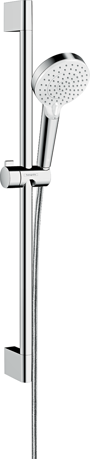 Душевой гарнитур hansgrohe Crometta 100 2jet Vario со штангой 65 см 26532400, белый/хром