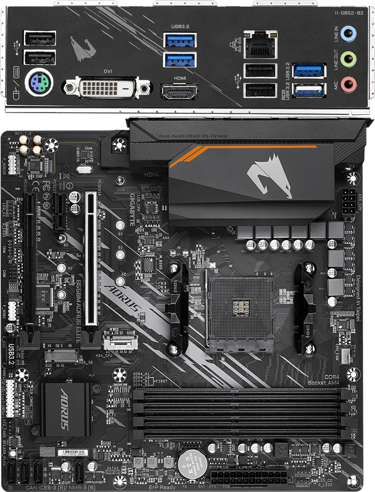 Материнская плата GIGABYTE B550M AORUS ELITE (rev 10)