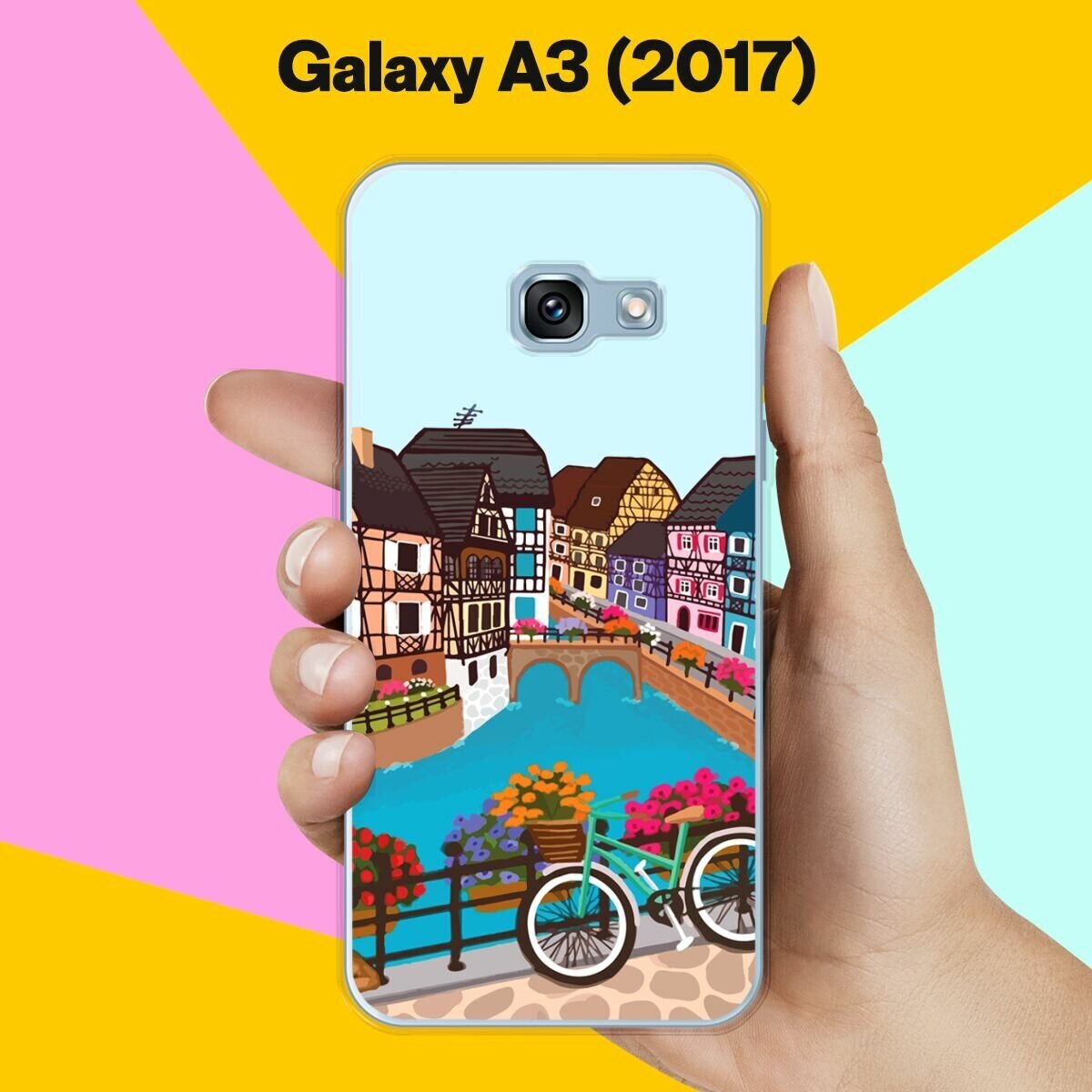 Силиконовый чехол на Samsung Galaxy A3 (2017) Велосипед / для Самсунг Галакси А3 2017