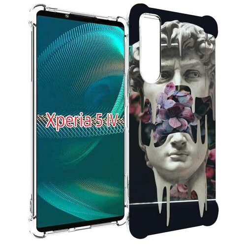 Чехол MyPads статуя-с-цветами-внутри для Sony Xperia 5 IV (5-4) задняя-панель-накладка-бампер