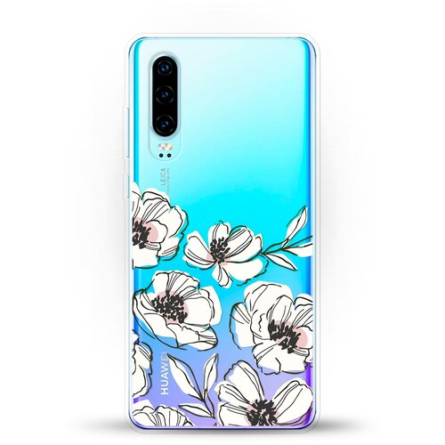 фото Силиконовый чехол цветы на huawei p30 andy & paul