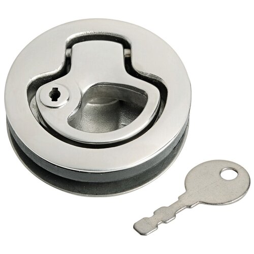 Ручка возвратная (с замком) для люков/пайолов, Ø62мм/нержавеющая сталь (Osculati)