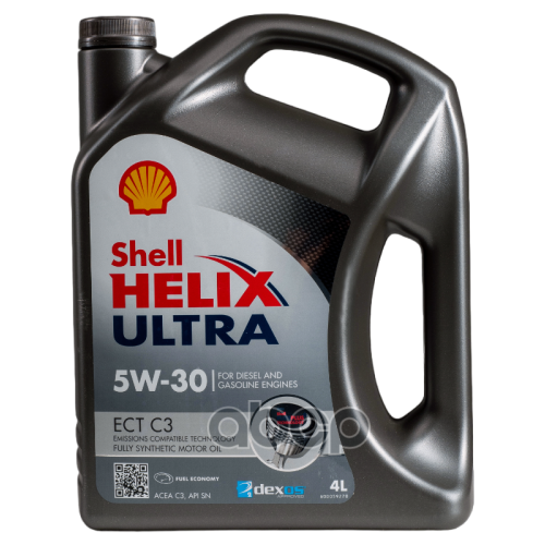 Shell Масло Моторное Синтетическое Helix Ultra Ect C3 5w-30, 4л, Европа