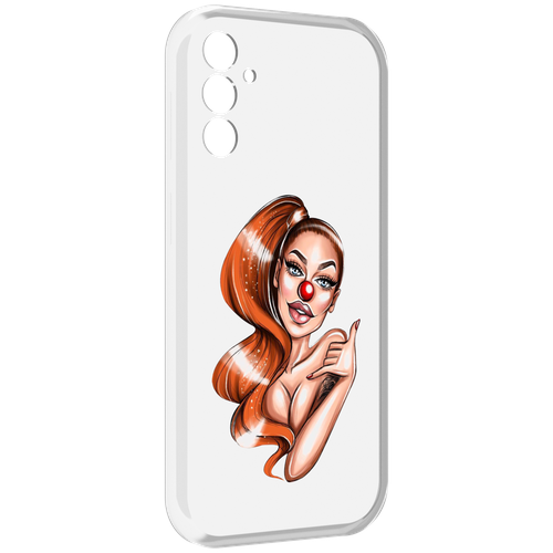 Чехол MyPads девушка-клоун для Samsung Galaxy M13 задняя-панель-накладка-бампер