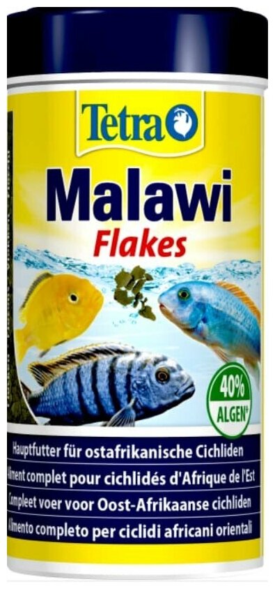 Корм Tetra Malawi Flakes, хлопья, для малавийских цихлид, 250 мл