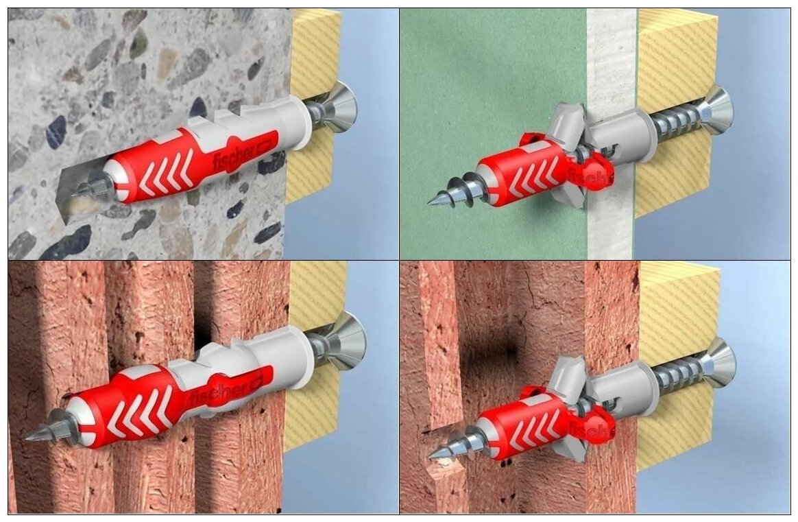 Дюбель универсальный Fischer DUOPOWER 12x60, 4 шт. - фотография № 4