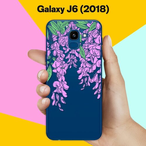 Силиконовый чехол Цветы фиолетовые на Samsung Galaxy J6 (2018) силиконовый чехол цветы фиолетовые на samsung galaxy j6 2018