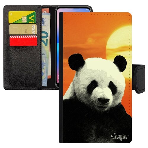 фото Чехол книжка на мобильный apple iphone 8 plus, "большая панда" panda малыш utaupia