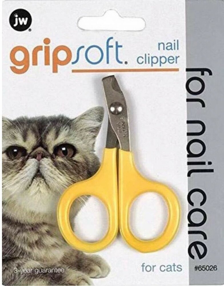 J.W. Когтерез для кошек Grip Soft Nail Clipper Цвет:Желтый - фотография № 1