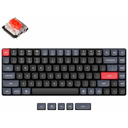 Беспроводная механическая ультратонкая клавиатура QMK Keychron K3 Pro, 84 клавиши, RGB-подсветка, Gateron Red Switch клавиатура keychron k3 red switch k3e1 84 клавиши rgb подсветка