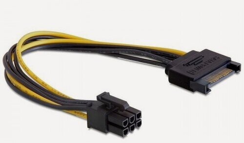 Изображение товара Разветвитель питания Cablexpert , SATA->PCI-Express 6pin, для подключения в/к PCI-Е (6pin) к