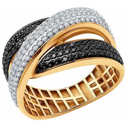 Кольцо SOKOLOV Diamonds из золота с бриллиантами 1012050, размер 16.5