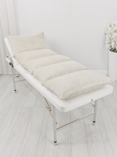 Изображение товара Матрас на кушетку косметолога, лешмейкера, мастеров beauty из подушек пуховый, экрю