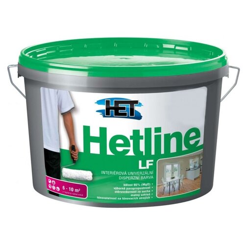 Краска акриловая HET Hetline LF, база А, матовая, белый, 3 л