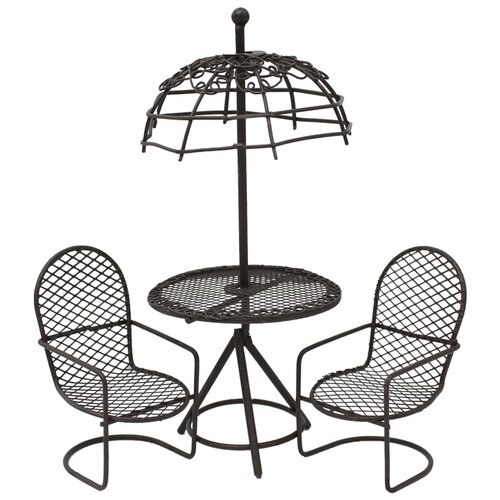 фото Набор метал. стол с зонтиком с 2-мя стульями,корич. астра (3шт/упак) astra & craft