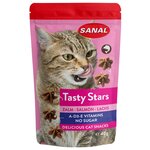 Лакомство для кошек SANAL Tasty Stars Salmon звездочки с лососем и витаминами A, D, E - изображение