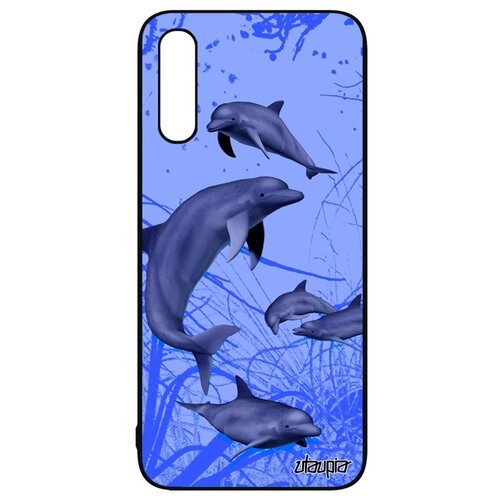 фото Чехол для смартфона galaxy a50, "дельфины" животные нарвал utaupia