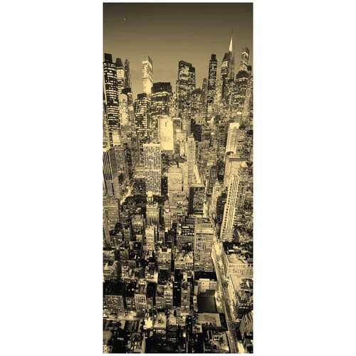 самоклеящиеся фотообои бруклинский мост нью йорк размер 90x210 см эффект сепия Самоклеящиеся фотообои Нью-Йорк с небоскреба, размер: 90x210 см, эффект: сепия