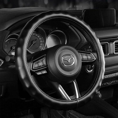 Оплетка руля NEW EPOCH натуральная кожа диаметр 45см черная 2041₽