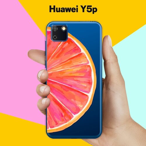 Силиконовый чехол Грейпфрут на Huawei Y5p силиконовый чехол жираф на акуле на huawei y5p хуавей y5p