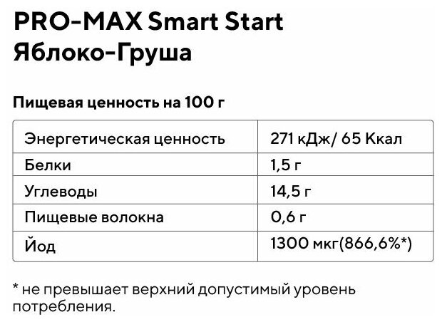 Диетический продукт Smart Start Яблоко-Груша комплект 4шт. - фотография № 2