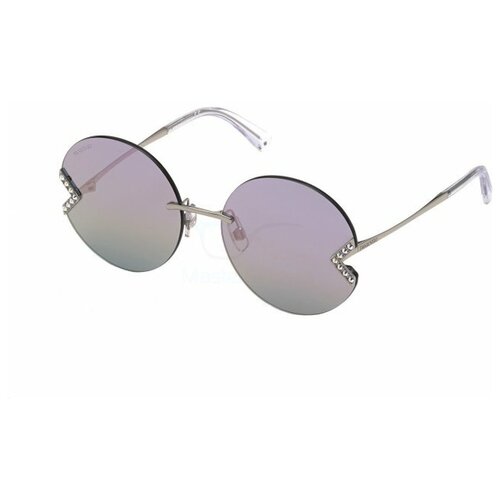 Солнцезащитные очки SWAROVSKI, серебряный, серый очки солнцезащитные swarovski sk 0310 55f 55