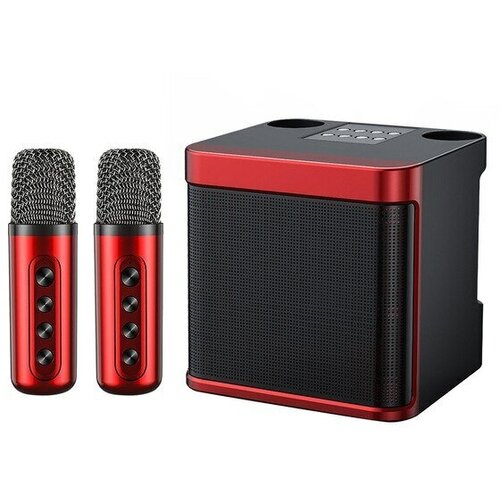 Bluetooth колонка- Караоке акустическая система с 2 беспроводными микрофонами Колонка блютусЗолотой 538000₽