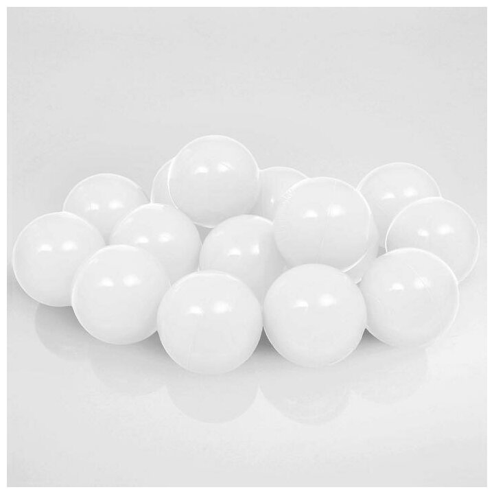Шарики для сухого бассейна с рисунком, диаметр шара 7,5 см, набор 150 штук, цвет белый