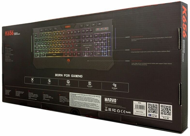 Клавиатура MARVO K656 Black USB